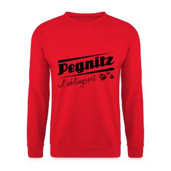 Pegnitz - Lieblingsort mit Stadtnamen - Unisex Pullover - Rot - Vorne - Alina (178cm) & Michal (187cm)