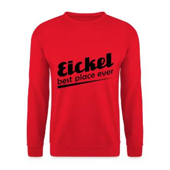 Eickel - Stadt best place ever - Unisex Pullover - Rot - Vorne - Alina (178cm) & Michal (187cm)