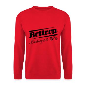 Bottrop - Lieblingsort mit Stadtnamen - Unisex Pullover - Rot - Vorne - Alina (178cm) & Michal (187cm)