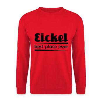 Eickel - Stadt best place ever - Unisex Pullover - Rot - Vorne - Alina (178cm) & Michal (187cm)