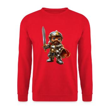 Chevalier Arthur #lovely toons - Sweat-shirt Unisexe - rouge - Devant - Alina (178cm) & Michal (187cm)