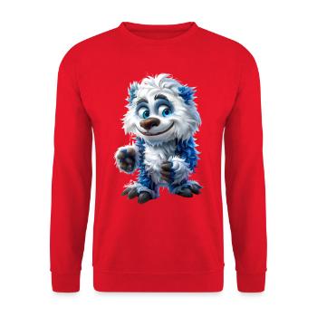 Yeti #lovely toons - Unisex Pullover - Rot - Vorne - Alina (178cm) & Michal (187cm)