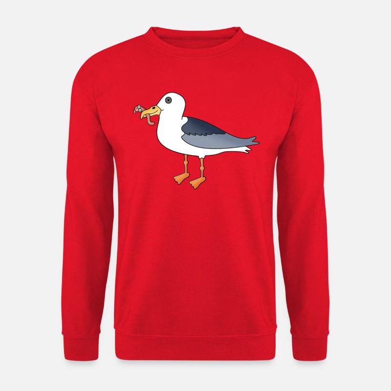 Moewe und Wattwurm Wattn Team - Unisex Pullover - Rot