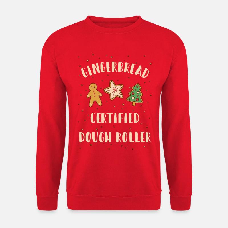 Gingerbread Dough Roller - Christmas Baking - Unisex Sweatshirt - red