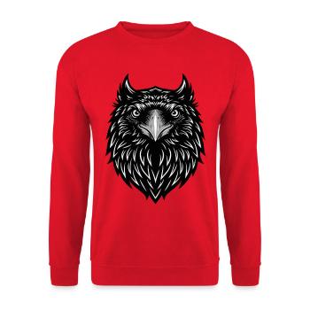 Griffon Faucon Mascotte Logo Sport Gaming - Sweat-shirt Unisexe - rouge - Devant - Alina (178cm) & Michal (187cm)