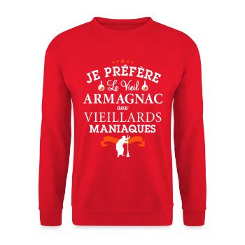 The Old Armagnac - Reason humor Alcohol - Unisex Sweatshirt - red - Front - Alina (178cm) & Michal (187cm)