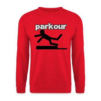 Straße Sport - Unisex Pullover - Rot - Vorne - Alina (178cm) & Michal (187cm)