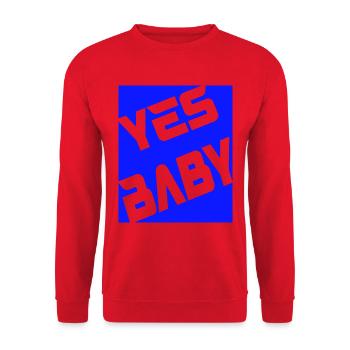Yes Baby - Unisex Pullover - Rot - Vorne - Alina (178cm) & Michal (187cm)