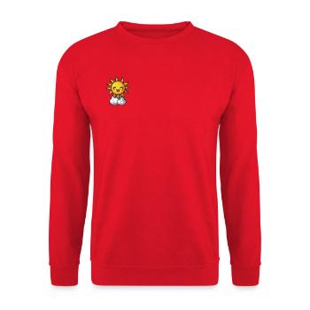 Laughing Sun - Unisex Sweatshirt - red - Front - Alina (178cm) & Michal (187cm)