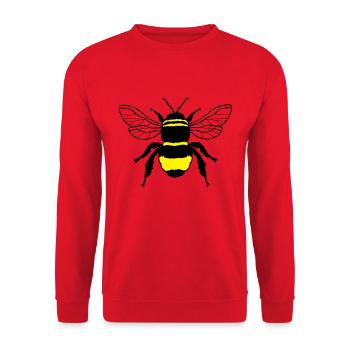 Biene - Unisex Pullover - Rot - Vorne - Alina (178cm) & Michal (187cm)