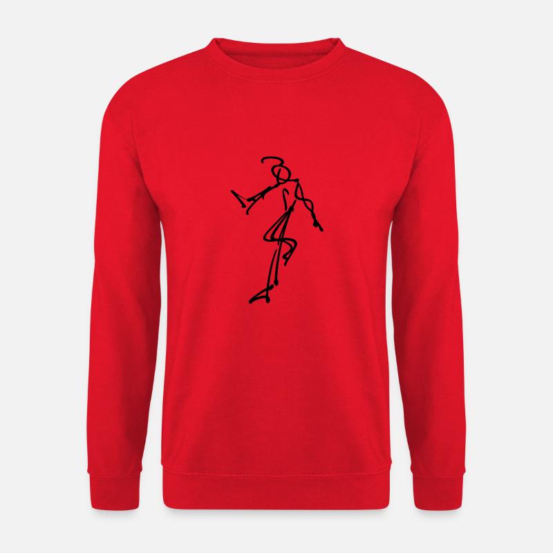 Strichmännchen Tänzer - Unisex Pullover - Rot