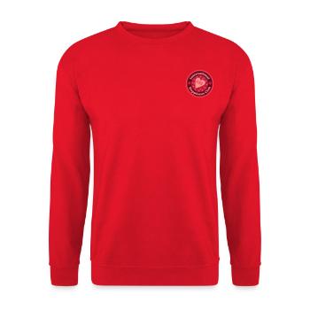Bisous du Happiness Club - Sweat-shirt Unisexe - rouge - Devant - Alina (178cm) & Michal (187cm)
