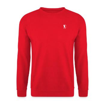 Yeah baby check it out - Unisex Sweatshirt - red - Front - Alina (178cm) & Michal (187cm)