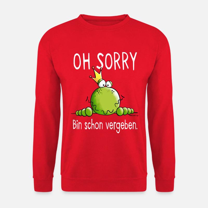 Frosch in Beziehung - Frösche - Geschenk - Comic - Unisex Pullover - Rot