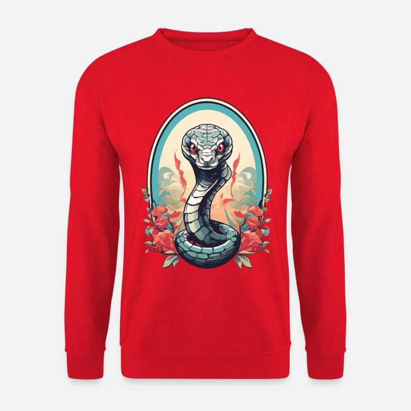 Kobra Schlange - Unisex Pullover - Rot