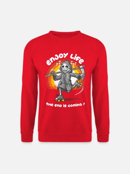 Das Leben genießen - Unisex Pullover - Rot