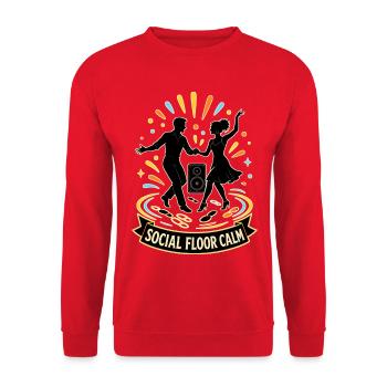 SOCIAL FLOOR CALM - Unisex Pullover - Rot - Vorne - Alina (178cm) & Michal (187cm)