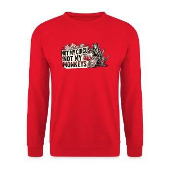Not My Circus Not My Monkeys - Unisex Pullover - Rot - Vorne - Alina (178cm) & Michal (187cm)