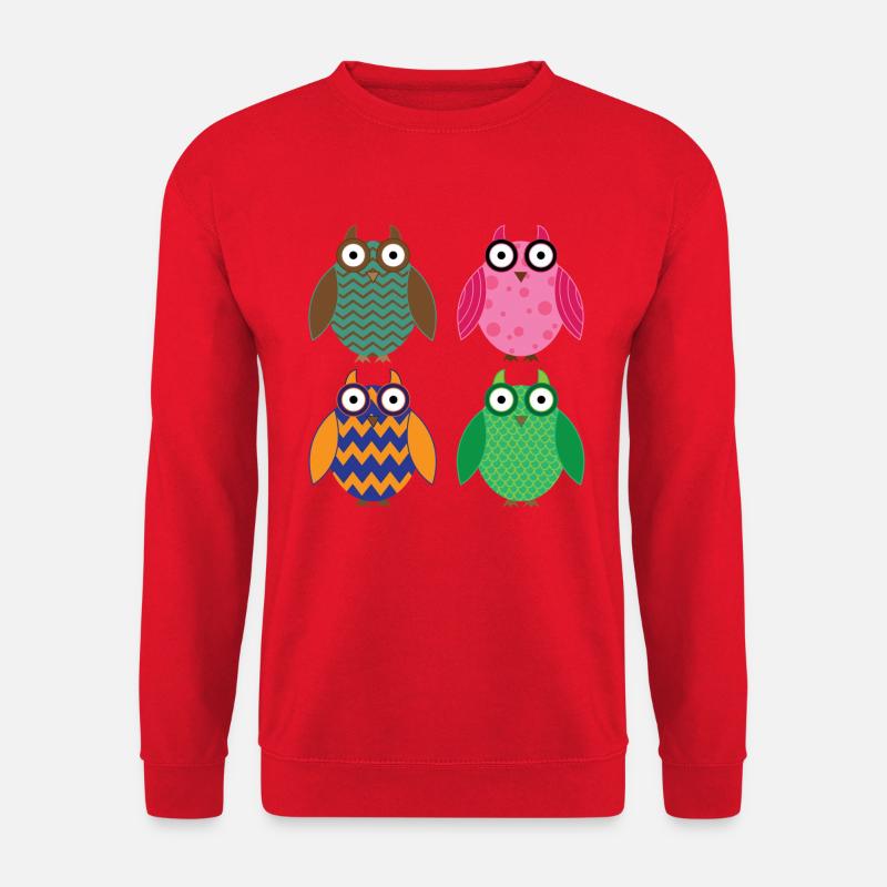 Die Eulen - Unisex Pullover - Rot