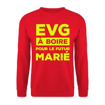 EVG soirée futur marié - Sweat-shirt Unisexe - rouge - Devant - Alina (178cm) & Michal (187cm)