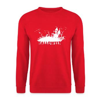 Halloween château chauve-souris sorcière fantôme - Sweat-shirt Unisexe - rouge - Devant - Alina (178cm) & Michal (187cm)