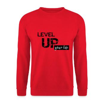 Améliorez votre vie - Sweat-shirt Unisexe - rouge - Devant - Alina (178cm) & Michal (187cm)