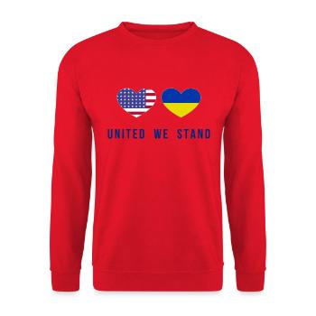 Unis nous sommes aux États-Unis et en Ukraine - Sweat-shirt Unisexe - rouge - Devant - Alina (178cm) & Michal (187cm)