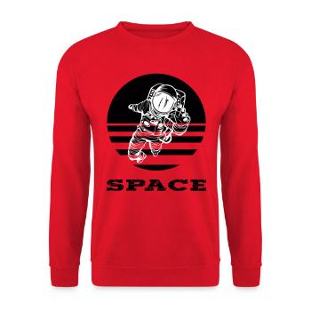 Astronaut - Unisex Sweatshirt - red - Front - Alina (178cm) & Michal (187cm)