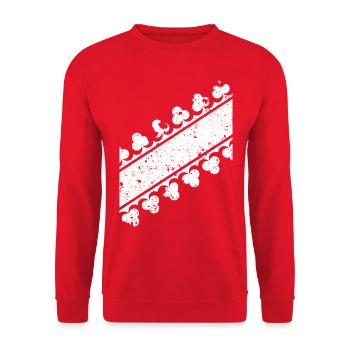 Bas-Rhine - Unisex Sweatshirt - red - Front - Alina (178cm) & Michal (187cm)