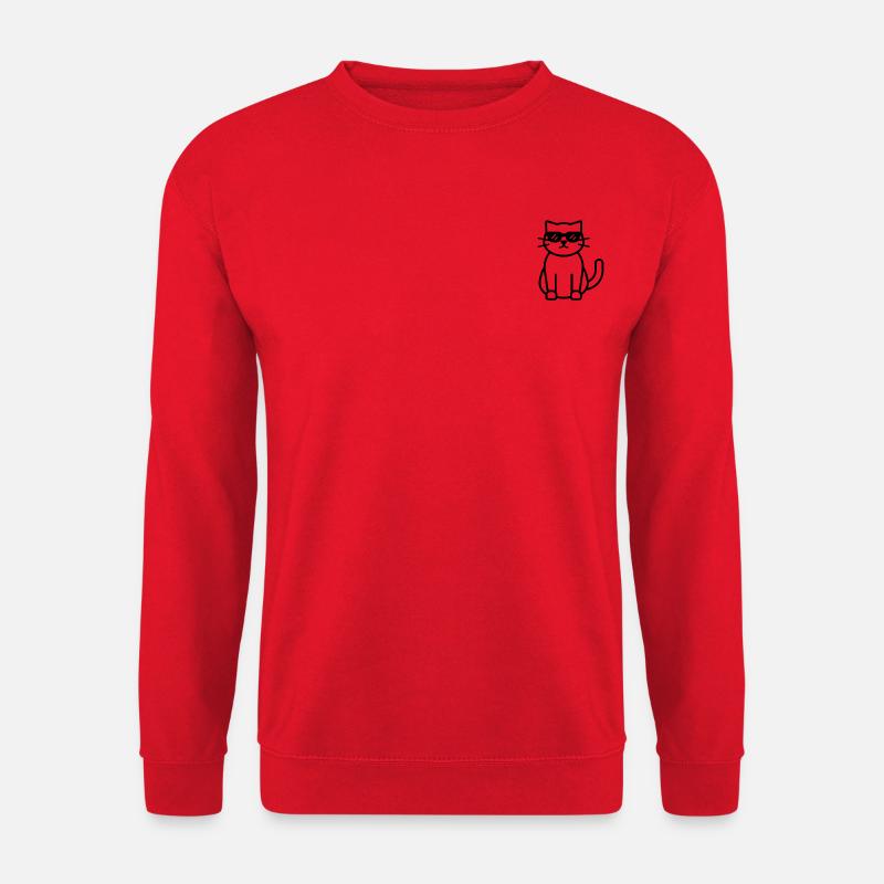 Coole Katze - Unisex Pullover - Rot