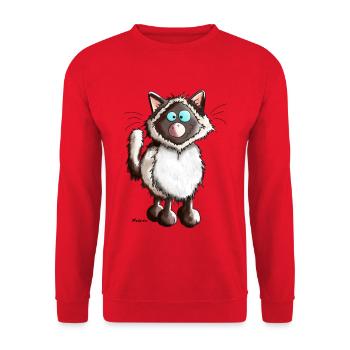Rica Ragdoll - Unisex Sweatshirt - red - Front - Alina (178cm) & Michal (187cm)