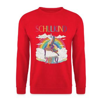 Schoolchild 2024 - Next Level - Unisex Sweatshirt - red - Front - Alina (178cm) & Michal (187cm)