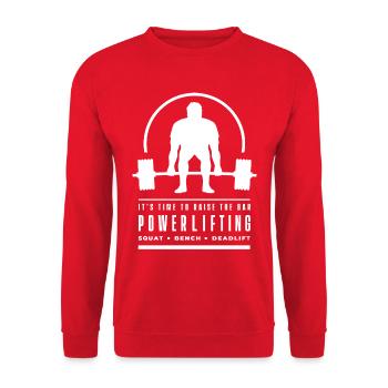 Powerlifting Deadlift Fitness | Training | Gym - Unisex Sweatshirt - red - Front - Alina (178cm) & Michal (187cm)