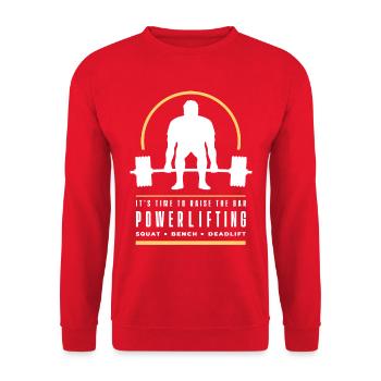 Powerlifting Deadlift | Gym | Workout | Strongman - Unisex Sweatshirt - red - Front - Alina (178cm) & Michal (187cm)