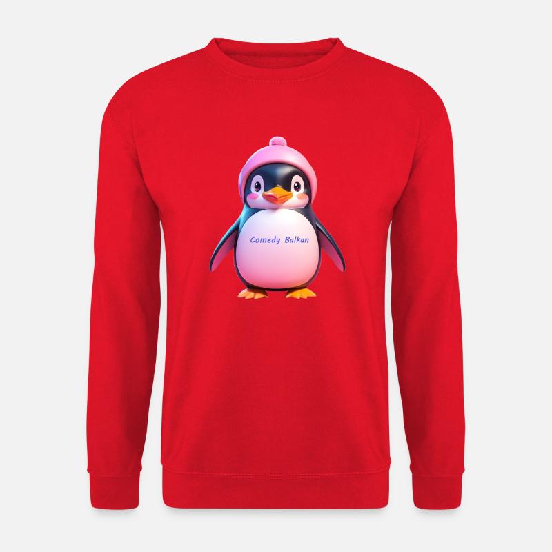 Pink Penguin - Unisex Sweatshirt - red