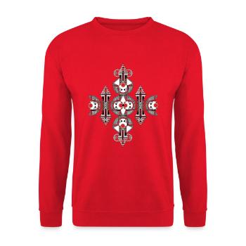 Unique Christmas design - Unisex Sweatshirt - red - Front - Alina (178cm) & Michal (187cm)