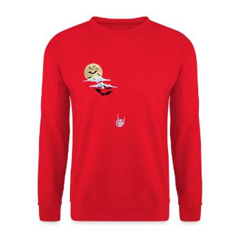 Halloween rockt - Unisex Pullover - Rot - Vorne - Alina (178cm) & Michal (187cm)