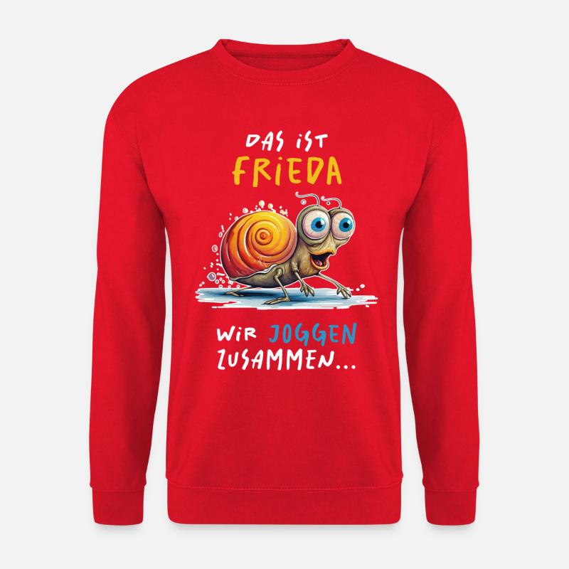 Joggen mit Frieda - hell - Unisex Pullover - Rot