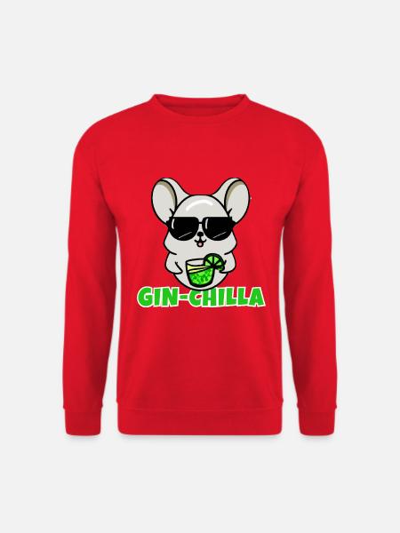 Gin- Chinchilla Gin - Unisex Pullover - Rot