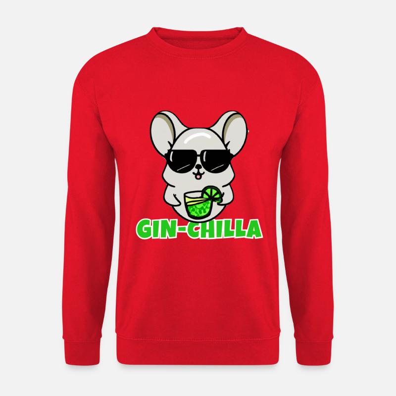 Gin- Chinchilla Gin - Unisex Pullover - Rot