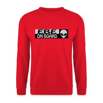 EBE ON BOARD - Unisex Sweatshirt - red - Front - Alina (178cm) & Michal (187cm)