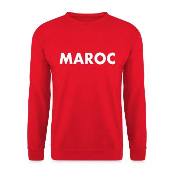 Maroc - Sweat-shirt Unisexe - rouge - Devant - Alina (178cm) & Michal (187cm)
