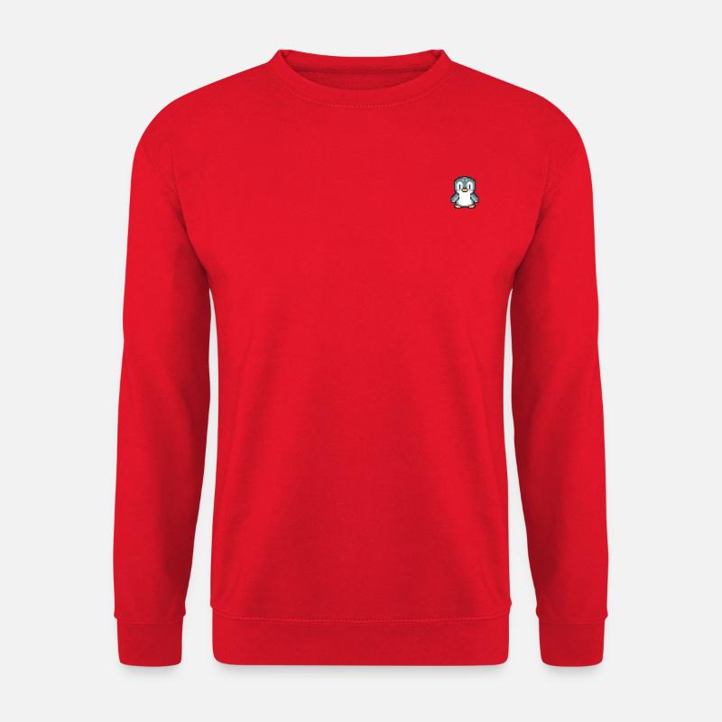 Pinguin-Pixelkunst - Unisex Pullover - Rot