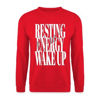 Ruheenergie erwache Energie Formel Mathematik - Unisex Pullover - Rot - Vorne - Alina (178cm) & Michal (187cm)