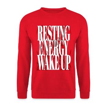 Ruheenergie erwache Strom Energie Mathematik - Unisex Pullover - Rot - Vorne - Alina (178cm) & Michal (187cm)