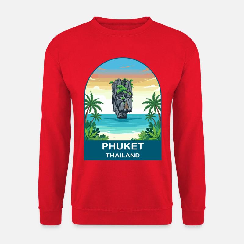 Phuket, Thailand, Bond Island Reisedesign - Unisex Pullover - Rot
