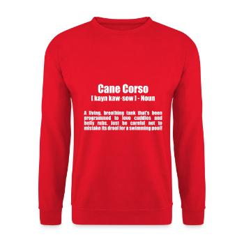 The Cane Corso - Définition du dictionnaire - Sweat-shirt Unisexe - rouge - Devant - Alina (178cm) & Michal (187cm)