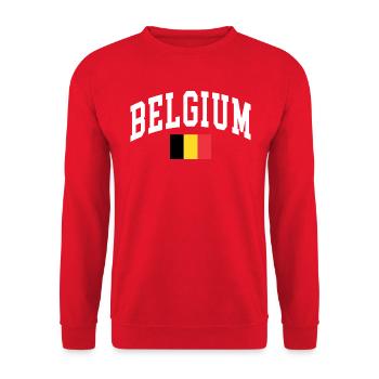 Belgien - Unisex Pullover - Rot - Vorne - Alina (178cm) & Michal (187cm)