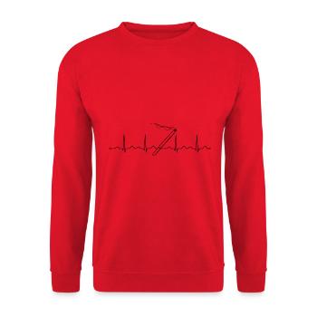 chain smoker - Unisex Sweatshirt - red - Front - Alina (178cm) & Michal (187cm)
