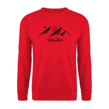 time for new adventure - Unisex Pullover - Rot - Vorne - Alina (178cm) & Michal (187cm)